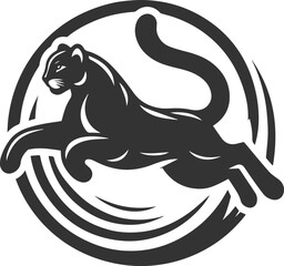 Mountain lion cougar animal vector silhouette