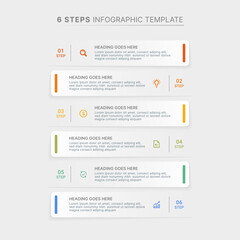 Business Infographic Design Template with 6 Data Points