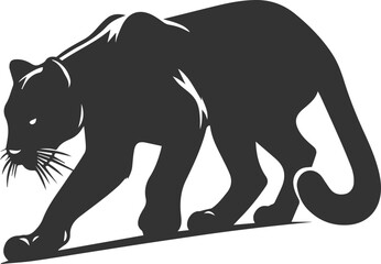 Mountain lion cougar animal vector silhouette