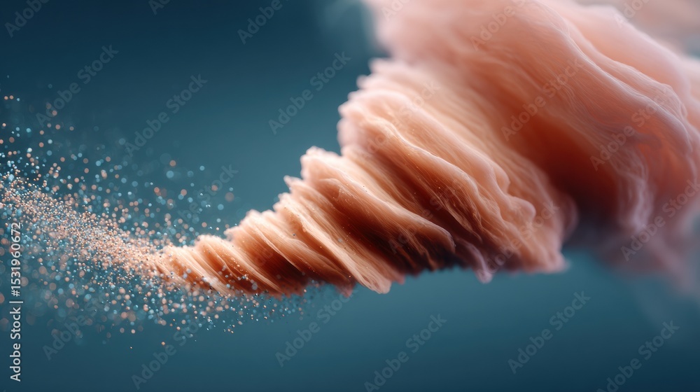 Poster Abstract Funnel Cloud Data Visualization with Digital Particles and Light Streams Symbolizing Big Data Analytics and Efficient Information Processing