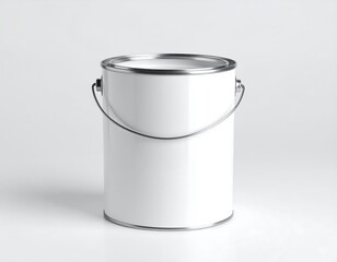 Blank white paint can