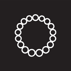 Elegant Circle of White Dots Forming a Beautiful Abstract Pattern