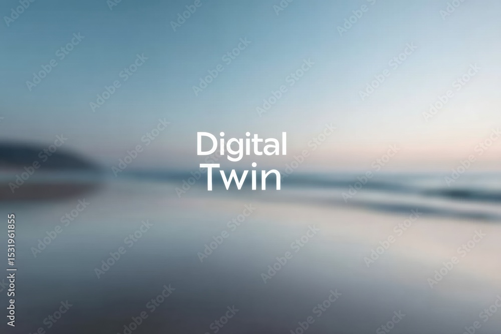 Poster Digital Twin Technology Concept with Holographic Interface and Connection Nodes for Industrial Data Orchestration and Virtual System Management