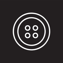 Simple White Four Hole Button Design on a Black Background Elegant Style
