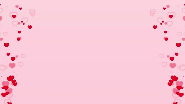 Heart Animation Background, Floating Hearts for Love, Romance, and Valentine. Full HD. 4K