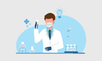Chemist Testing Illustration