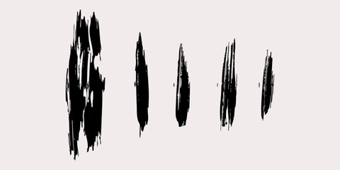 Modern collection of vector paint brush stroke, ink splatter, grunge line and artistic design elements. Dirty overlay, watercolor splash, black silhouette simple modern abstract