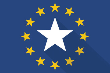 European Union Flag Design with Central Star.