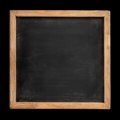 Blank chalkboard sign with wooden frame, perfect for displaying messages or menus. Its simple design allows for creativity and personalization, making it ideal for various settings