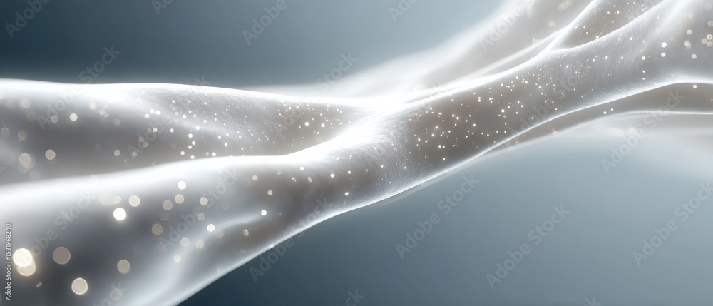 Poster Quantum Network Visualization with Light Streams and Particle Effects - Scientific Communication and Computational Physics Trend in Tech Research
