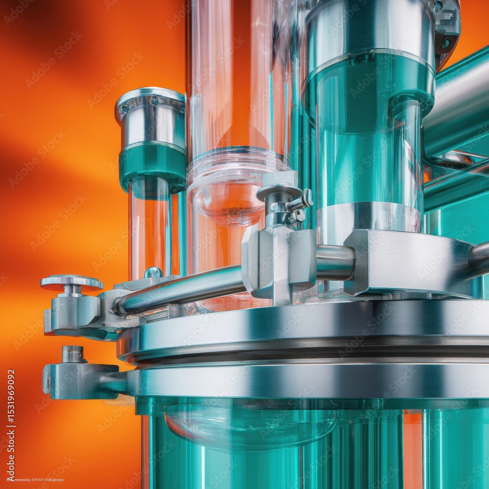 Aufkleber advanced stainless steel bioreactor system with digital controls and precision piping for pharmaceut