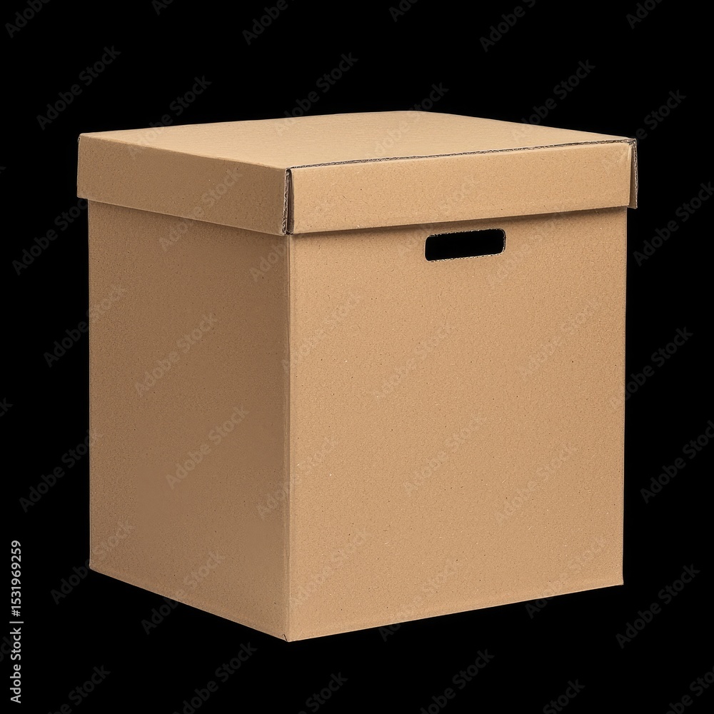 Poster large cardboard storage box with lid, perfect for organizing documents and other items. its sturdy d