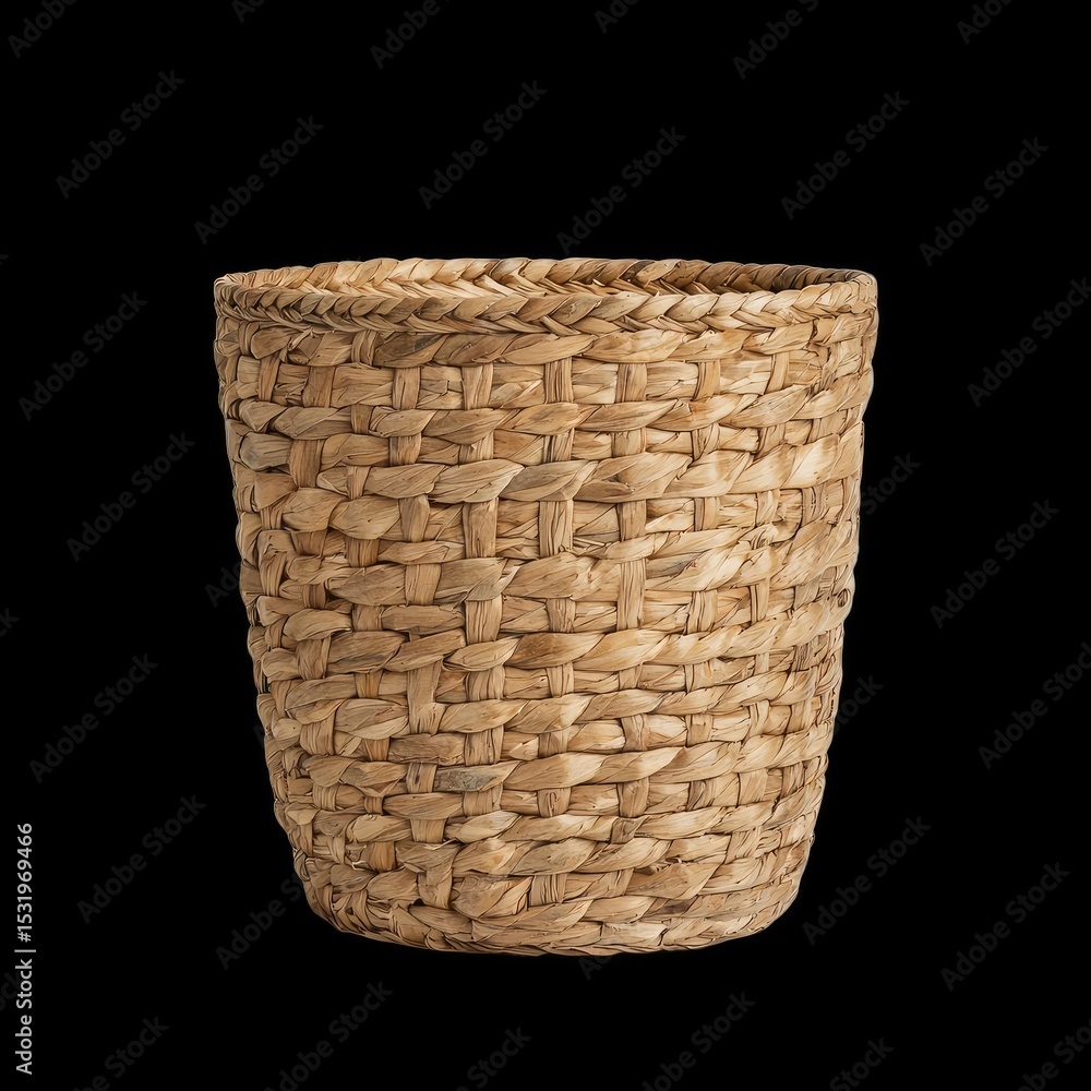 Poster eco friendly storage basket made from natural seagrass, featuring open top design. perfect for organ