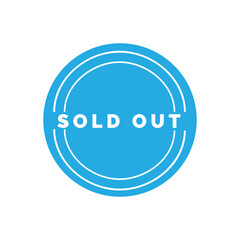 Sold out green color  icon and logo vector design 