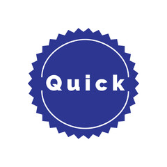 Quick blue color  icon and logo vector design 