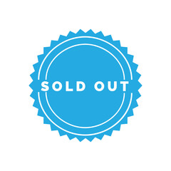 Sold out color  icon and logo vector design 