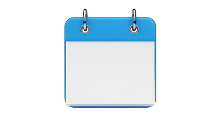 Blank blue calendar icon