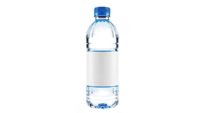 Blank plastic water bottle