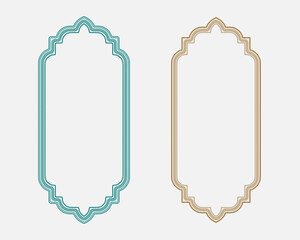 Islamic tazhib art collection iranian frame borders with floral and plant elements text box templates for religious and festive designs