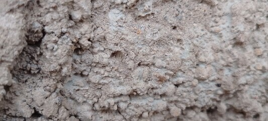 Close-Up of Rough Sand and Cement Plaster on New Wall, Raw Construction Texture with Gritty Surface, Background for Building, Renovation, or Industrial Design Concepts