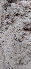 Unpainted Wall with Rough Sand Plaster Finish, Grainy and Uneven Cement Surface, Close-Up Texture for Construction or DIY Renovation Backgrounds