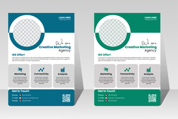 Creative business flyer template design set, Brochure design, modern layout, annual report, poster, flyer in A4 with colorful business proposal, promotion, advertisement, publication, Vector.
