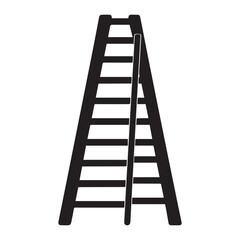 ladder icon silhouette vector illustration isolated on white background