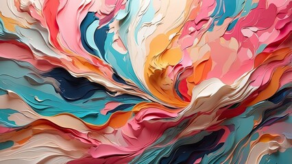 Vibrant 3D Art Composition