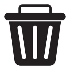 trash bin icon silhouette vector illustration