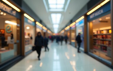 Shopping hall #4. Motion blur. High quality