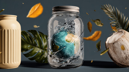 Zero Waste concept. 
Waste recycling for a clean and healthy environment.Ecology lifestyle and sustainable developments