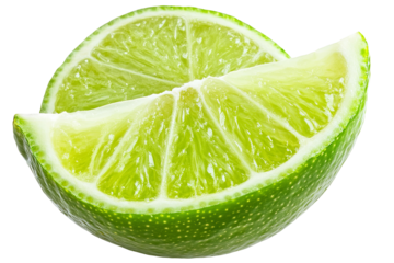 High-resolution juicy lime slice PNG cutout on transparent background — vibrant citrus fruit illustration for drink menus, tropical cocktail graphics and vitamin-rich nutrition posters