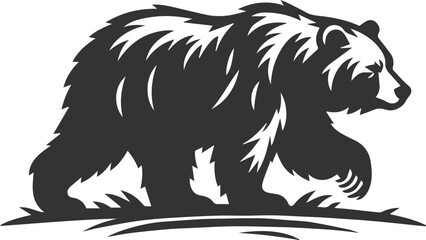 Obraz premium Big animal mammal vector of a bear silhouette