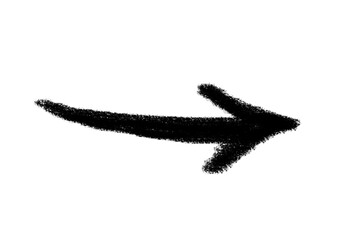 Arrow grunge marker isolated vector icon. Arrow doodle mark. Arrow hand drawn design line.