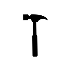 Hammer icon. White background.