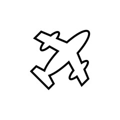 Fototapeta premium Airplane icon. White background.