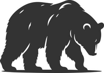 Big animal mammal vector of a bear silhouette