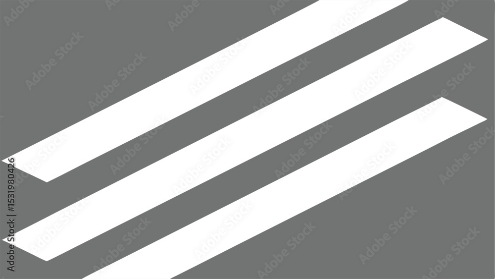 Poster abstract design featuring angular white stripes over a grey background for creative projects