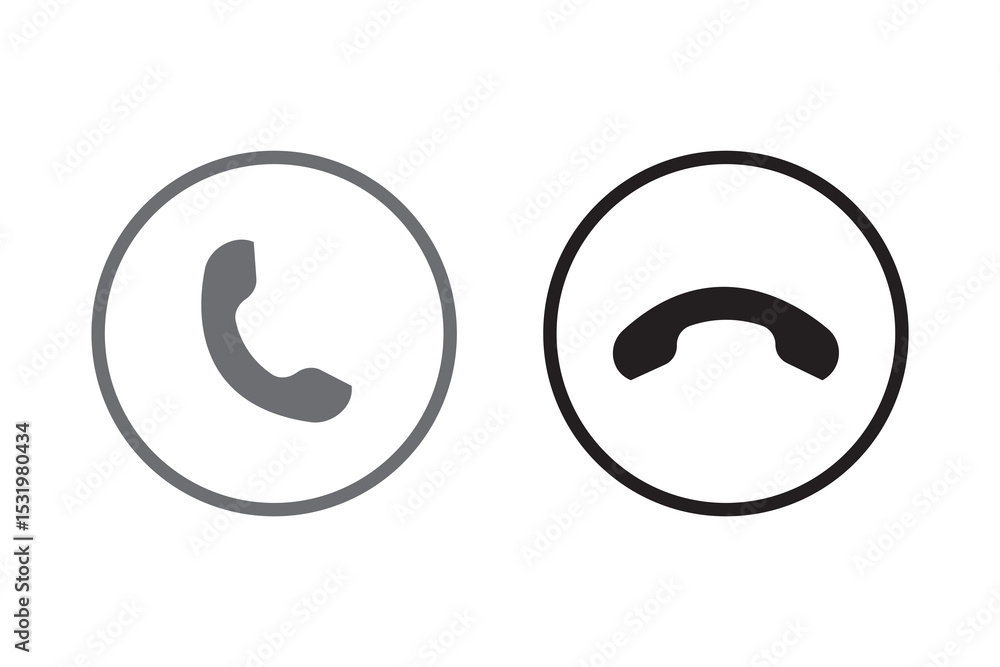 Poster phone icon in flat style isolated on white background. vector phone call sign. handset with waves. t