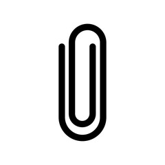 Paper clip icon. White background.