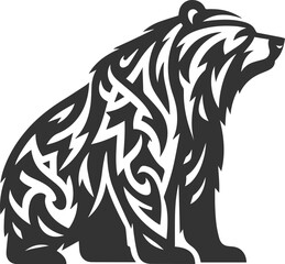 Big animal mammal vector of a bear silhouette