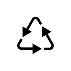 Recycle icon. White background.