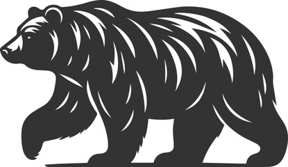 Big animal mammal vector of a bear silhouette