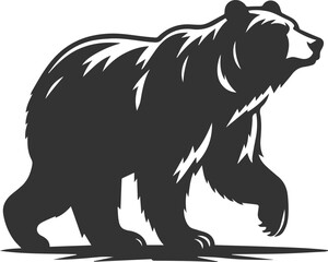 Big animal mammal vector of a bear silhouette