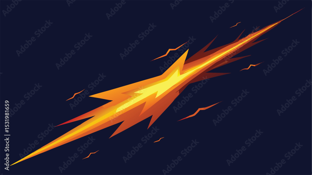 Aufkleber abstract energetic light streaks design representing speed and dynamic energy vector