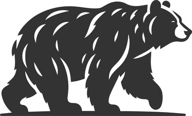 Big animal mammal vector of a bear silhouette