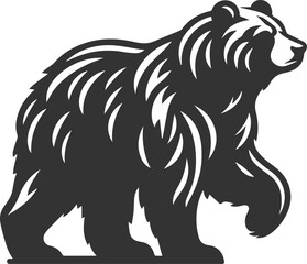 Big animal mammal vector of a bear silhouette