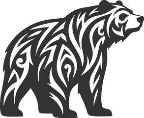 Big animal mammal vector of a bear silhouette