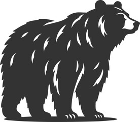Big animal mammal vector of a bear silhouette