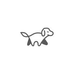 Adorable Dog Line Art: A Minimalist Pet Illustration